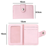Minibook personnalisé Portefeuille porte-cartes de crédit en cuir PU Portefeuille mince pour carte d'identité Visa