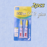 Colle transparente super puissante 502 pour une fixation forte avec des adhésifs liquides sur divers matériaux