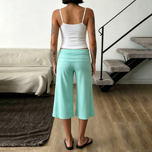 Pantalones Cortos de Pierna Recta con Cintura Plegada, Ajuste Holgado, Color Sólido, Estilo Casual de Verano para el Día a Día - Product Image 6