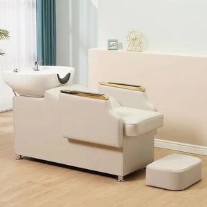 Luxury Barber Shop <b>Furniture</b> Shampoo Bed Sink Hair <b>Salon</b> Lay Down Washing Basin for Hair <b>Salon</b> Shampoo Chair - Product Image 1