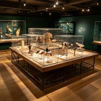 Mikroklimatisierte Museumsvitrinen und Freistehende Antireflexions-Glasvitrinen für Naturhistorische Museen
