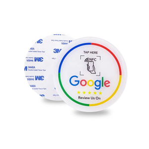 Autocollant et carte NFC CshinRFID GSC 68mm ronde en acrylique étanche 13,56 MHz pour avis Google et collecte de commentaires - Product Image 4