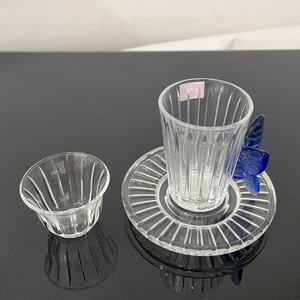 Ecológico, 18 piezas, impreso personalizado, Árabe-Tukish, Espresso, taza de <span class=keywords><strong>cristal</strong></span> transparente para café, <span class=keywords><strong>Cava</strong></span>, taza de té, Juego de platillos - Product Image 4