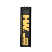 2 buah pak 18650 baterai isi ulang 3.7V 7400mWh dengan pengisi daya USB-C 1000 siklus hidup baterai Li-ion 2000mAh