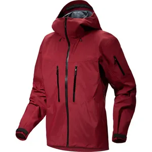 OEM Men's Wholesale Lightweight Waterproof Hooded Rain Jacket Outdoor Raincoat Windbreaker Hiking Jacket