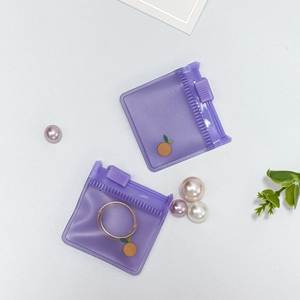 Recycled Fashion Purple Clear Zipper <b>Bag</b> for Ring <b>Packing</b> Customized Logo Printing Hot Selling <b>Bag</b> - Product Image 6