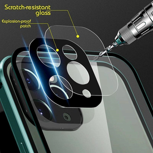 Funda magnética de Metal para teléfono móvil iPhone, funda protectora de vidrio templado de doble cara para iPhone 12 13 Pro <span class=keywords><strong>Max</strong></span> 360 - Product Image 4