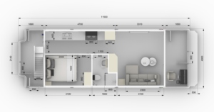A energia solare di lusso prefabbricato casa galleggiante barca modulare Villa Hotel con cucina AC bagno camera da letto e <span class=keywords><strong>soggiorno</strong></span> - Product Image 5