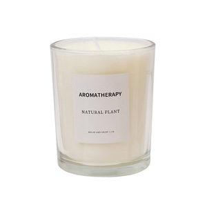 Aromatherapy Scented <b>Candles</b> Natural Plant Soy Wax Glass Jar Minimalist Style Home Bedroom Use Fresh Air Fragrance - Product Image 3