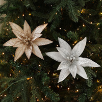 20cm Künstliche Weihnachtssterne aus Stoff mit Weihnachtskranz Rattan-Girlande Moderne Minimalistische Dekoration