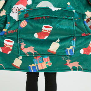 Usine <span class=keywords><strong>pas</strong></span> <span class=keywords><strong>cher</strong></span> hiver luxe chaud portable <span class=keywords><strong>couverture</strong></span> unisexe surdimensionné sherpa <span class=keywords><strong>couverture</strong></span> de noël à capuche grandes couvertures jette pour l'hiver - Product Image 3