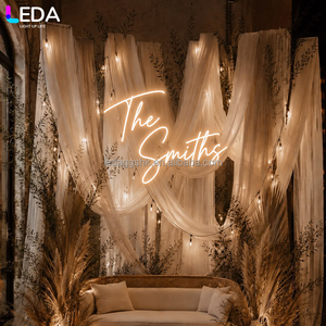 LEDA Décoration personnalisée pour événements et fêtes, enseigne néon en acrylique, panneau lumineux transparent LED pour mariage - Product Image 1