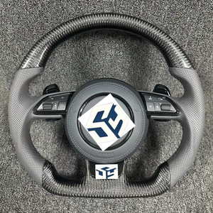 Volante de Fibra de Carbono Forjado para Audi A4 B9 A5 A3 S4 S5 RS4 RS5 2017 2018 2019 2020 2021 <span class=keywords><strong>2022</strong></span> - Product Image 1