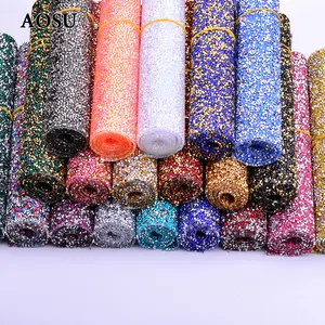 AOSU Grosir 24*40Cm SS12 Kristal AB Strass Trim Resin Berlian Imitasi Mesh Lembar Hotfix Kristal Mesh untuk Kerajinan Tangan