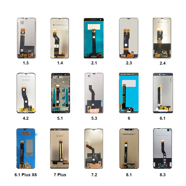 Oem Factory Custom Replacement Mobile Phone Lcd Pantalla Touch Screen for Nokia 1.4 2.2 2.3 2.4 3.4 5 5.4 5.3 6 6.1 Plus X6 7.2