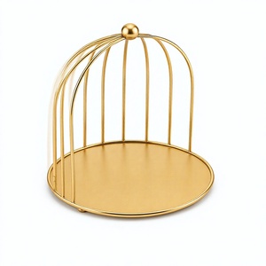 Modern Iron <b>Birdcage</b> <b>Decorative</b> Ornament Tabletop Stand Eco Friendly Polished Finish Home Decor Metal <b>Birdcage</b> Display Holder - Product Image 1