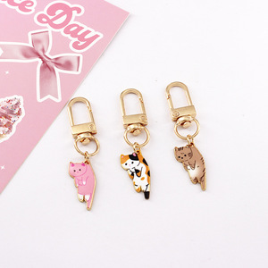 Wholesale Metal Children's Cute Cat Cartoon Keychains Customized Anime Metal Keychains Keychains Souvenirs