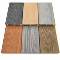 Panneau de bardage extérieur rainuré imperméable de qualité supérieure, couleur stable, revêtement ASA WPC co-extrudé, panneau mural extérieur pour façade de maison