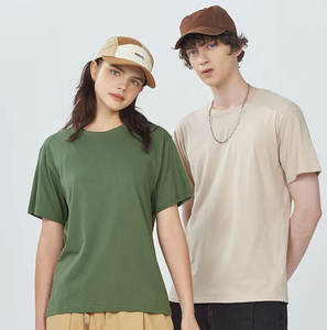 AI-MICH haute qualité 200 grammes T-Shirts Dtg personnalisé bouffée impression Logo coupe régulière hommes graphique 100% coton t-shirt - Product Image 3