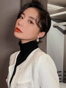 SENYU moda 15mm imitación bola redonda perla pendientes pavimentado Zirconia cúbica moda Rosa corazón Bowknot diseño boda joyería - Product Image 6