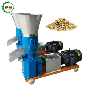 Boerderijdieren Kippeneendenvoer Pelletmolen Machine 4 Rollers Feed Pellet Machine