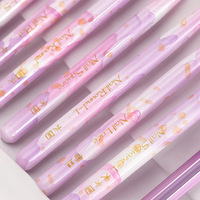 Pinceau de précision fonctionnel pour gel de photothérapie, manche laqué en bois massif texture Sakura, qualité supérieure, luxe
