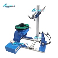 Positionneur rotatif de soudage automatique 200 kg avec contre-pointe et support de torche pneumatique, rails de guidage doubles, commande numérique PLC