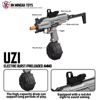 Nouveau pistolet à billes de gel électrique UZI 51 cm, portée de 100 pieds, rechargeable, automatique, jouet électronique sécurisé, unisexe, en nylon, pour tous les âges