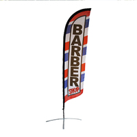 Bandiere a Piuma Personalizzate per Pubblicità con Logo e Testo Personalizzati, Bandiera Swooper per Open House, Agenti Immobiliari, Apertura Barbiere, Attività Commerciali