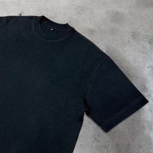 Camisetas de Cuello Redondo con Logotipo Personalizado, Camisetas Cortas Negras de Algodón de Alta Calidad para Hombre, Camiseta Blanca Oversize con Hombros Caídos - Product Image 4