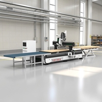Mesin Pemotong CNC Nesting ATC untuk Produksi Furnitur Kayu dengan Meja Pemuatan dan Pembongkaran Otomatis
