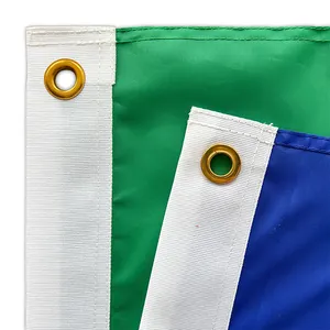 カスタムロゴ印刷ガボン国旗バナー3X5Ft屋外装飾カントリーガボン旗