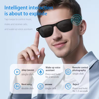 Casque d'écoute sans fil unisexe dans plus de 100 langues Lunettes de traduction intelligentes AI Lunettes intelligentes Bluetooth avec chargement magnétique