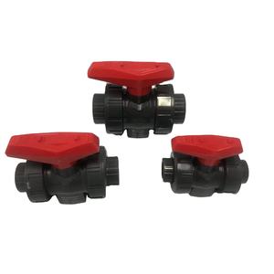 Valvola a sfera manuale in UPVC DIN Standard <span class=keywords><strong>SCH</strong></span> 80 da 1 pollice, nera/grigia, a doppio raccordo, per acqua DN25, con guarnizione EPDM, 100 psi, OEM - Product Image 4