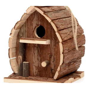 Nichoir à oiseaux rustique en bois résistant aux intempéries nichoir suspendu pour balcon d'arbre de jardin ou espaces extérieurs - Product Image 4