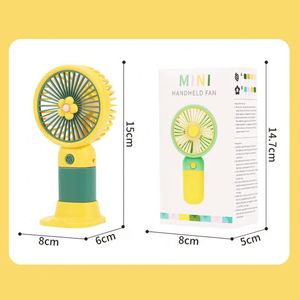 Mini Ventilador de Escritorio USB Recargable, Portátil, con Diseño de Frutas de Dibujos Animados, Control Táctil, Multicolor, para Estudiantes de Verano - Product Image 6