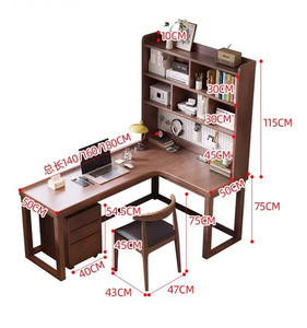 多機能テーブルデザイン木製ライティングデスク寝室用オフィステーブルコンピュータデスク竹テーブル仕事研究用 - Product Image 6
