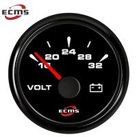 Voltmeter Tahan Air 52mm Pengukur Volt 24V/16-32V dengan Lampu Latar untuk ATV UTV Mobil Kapal Laut
