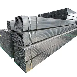 hot dip Galvanized welded square rectangular Steel Pipes for Greenhouse Frame Pc Sheet Large for sale
