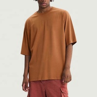 T-shirt à manches courtes pour homme en coton peigné 100% 280G, style décontracté d'été, surdimensionné, personnalisable, streetwear, impression de logo de marque, broderie