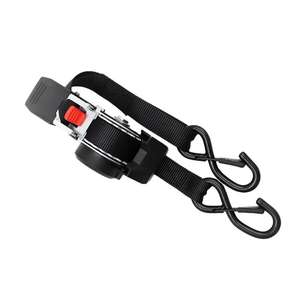 Sangles à cliquet en polyester auto-rétractables certifiées CE de 1 po x 12 pi, 750 kg, pour motos, VTT, vélos, remorques, camions - Product Image 2