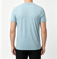 T-shirt de sport uni pour homme en polyester 180 GSM, séchage rapide, respirant, certifié OEKO-TEX, sérigraphié en usine, pour la vente en gros aux marques de vêtements de sport pour hommes