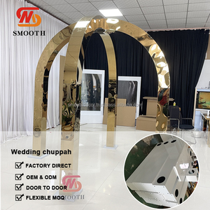 Auvent en acier inoxydable de haute qualité lisse en métal Mandap mariage Chuppah - Product Image 4