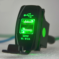 Prise USB double port avec interrupteur à bascule 5V 4.8A pour téléphones portables, tablettes, pads