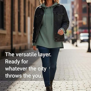 Sudadera con Capucha de Mujer, Tejida, de Forro Polar, con Logotipo Personalizado, 220G, de Alta Calidad, Estilo Holgado con Hombros Caídos, con Cordones, Colorida, Gran Venta - Product Image 3