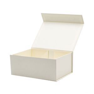 Boîte d'emballage de produits pliables de luxe en ruban personnalisé, couleur ivoire, avec aimant, vente en gros - Product Image 5