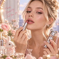 Rouge à lèvres hydratant végétalien en forme de lapin, certifié HALAL, format échantillon 2g avec service de fabrication OEM personnalisé