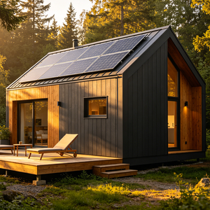 Casa Contenedor Prefabricada Moderna y Desmontable, Sistema de Paneles Solares, Eficiente Energéticamente, Cabina Modular Independiente - Product Image 1