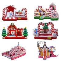 Castillo Inflable, Castillo Inflable Temático de Navidad para Exteriores, Castillo Inflable para Niños, Castillo Inflable para Saltar para Niños