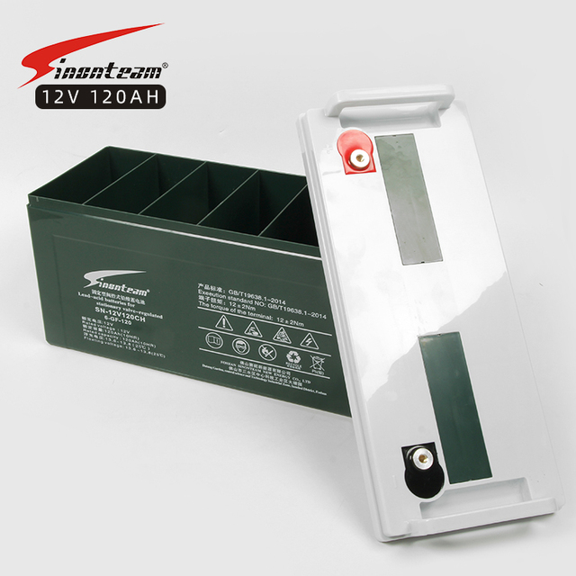 Sinonteam 6-GF-120 High-Purity Lead Maintenance Free 12V 120Ah Deep Cycle Lead-Acid Battery 1000 Cycles Wide Voltage